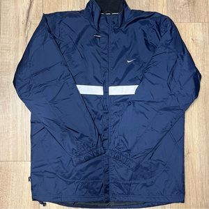 Nike Navy Zip Up Rain Jacket Men’s Size L